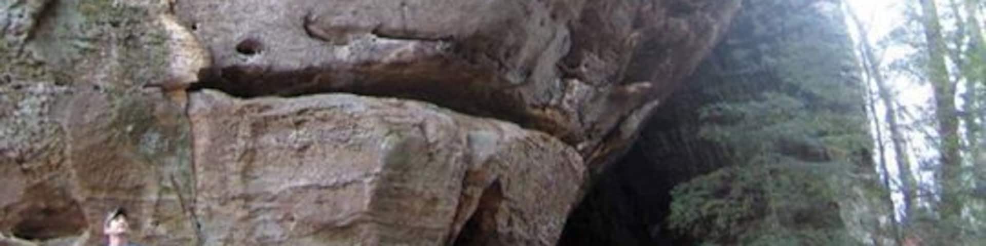 The other arch. You can walk behind it through some cave type thing.