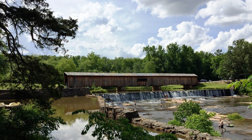 Not many of these old bridges are still around. This one is in excellent condition. Great place to go play in the water and picnic.