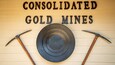 A wooden wall with the text "CONSOLIDATED GOLD MINES" and two pickaxes.