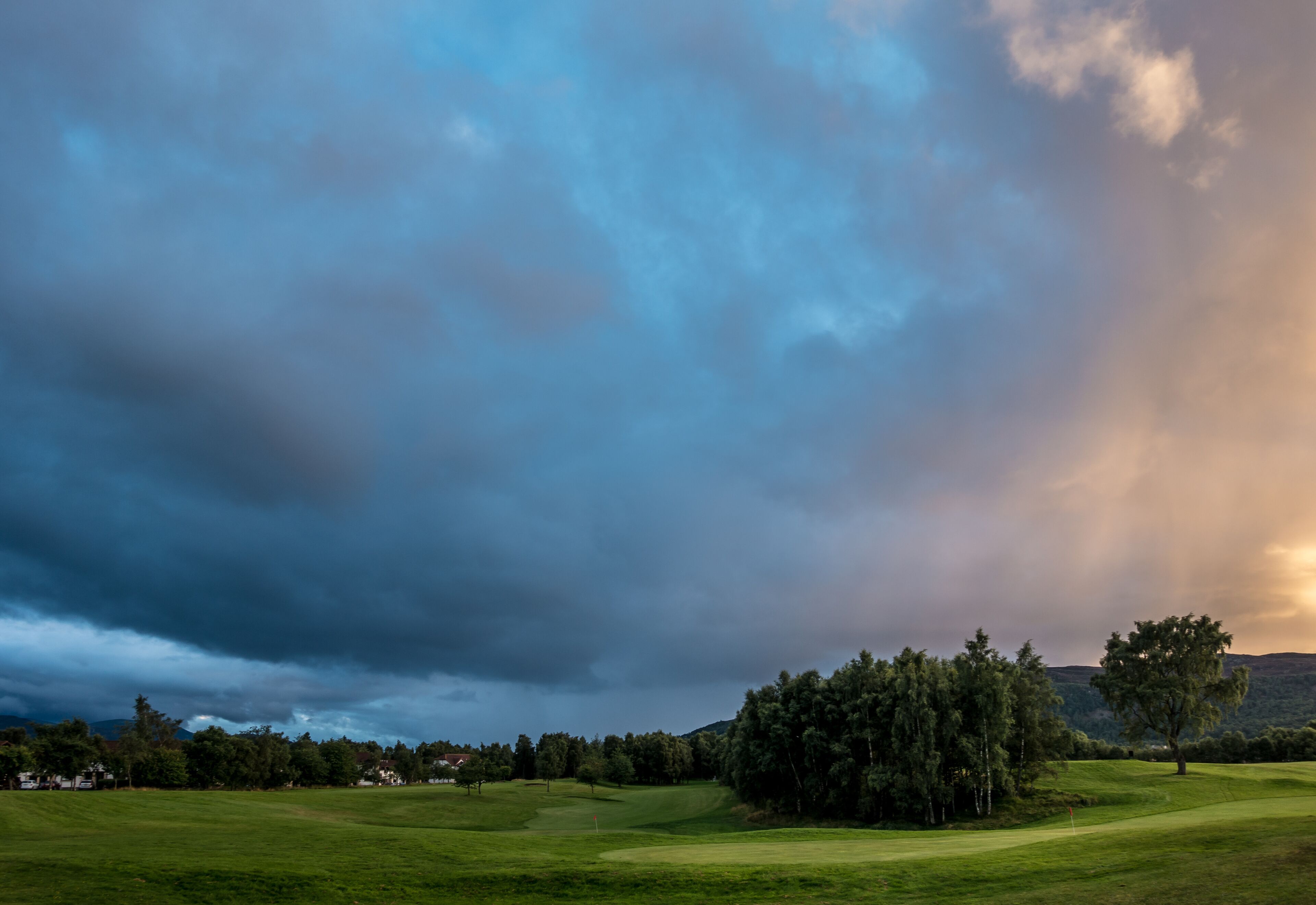 Sunset over Spey Valley Golf and Country Club