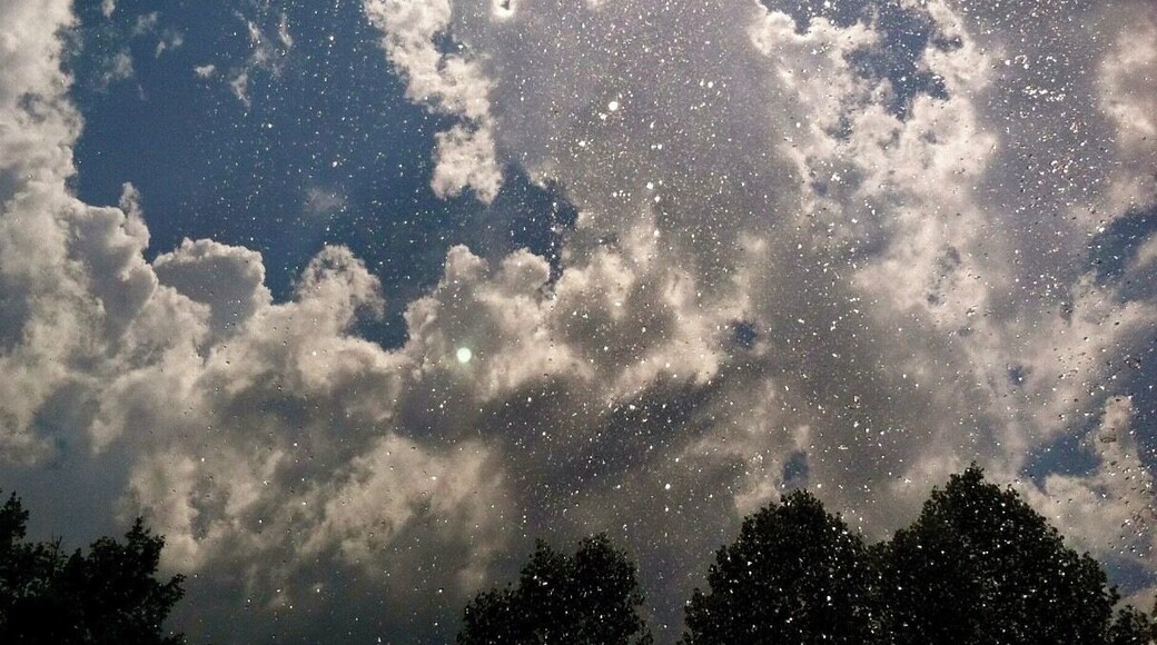 Behind the waterfall