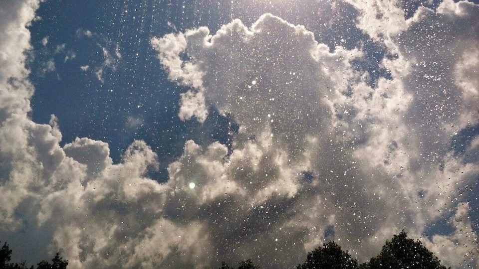 Behind the waterfall