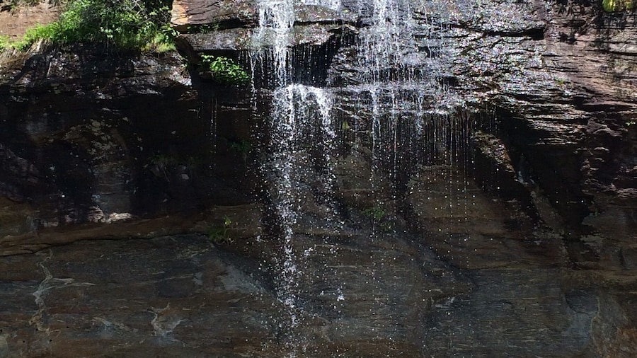 Small, yet lovely roadside waterfall - drive under it! Such a sweet discovery.