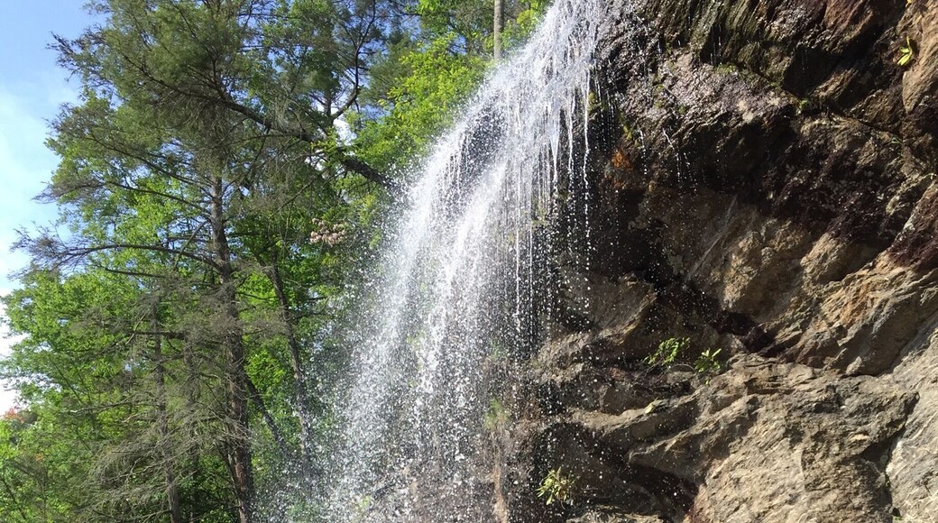 Drive behind waterfall in Highlands, NC