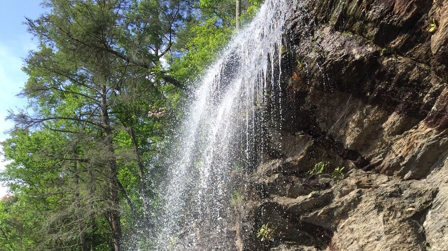 Drive behind waterfall in Highlands, NC
