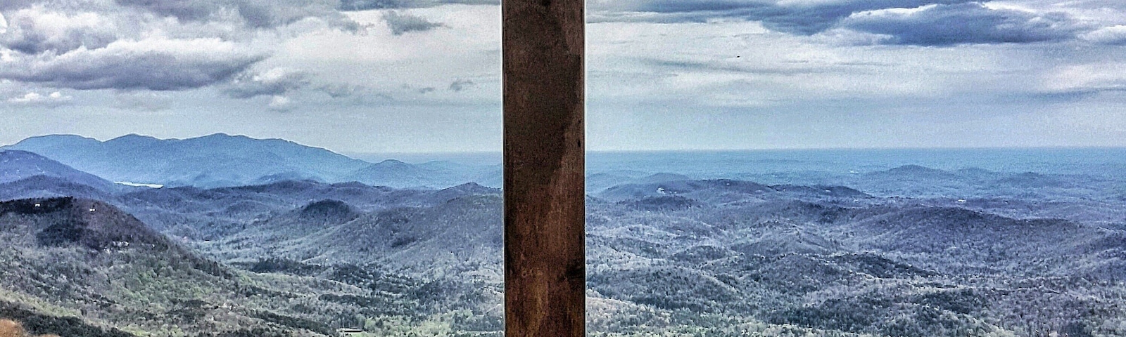 At the foot of the Cross lies my peace... 
A popular place for weddings in the small open-sided chapel atop the mountain at the YMCA camp. To sit in the pews and look out on the world is a great side of peace. 
#cross #peace #mountains #SC #relaxing #beautifulday #outdoors #traveljunkie #ktphoenixphotography