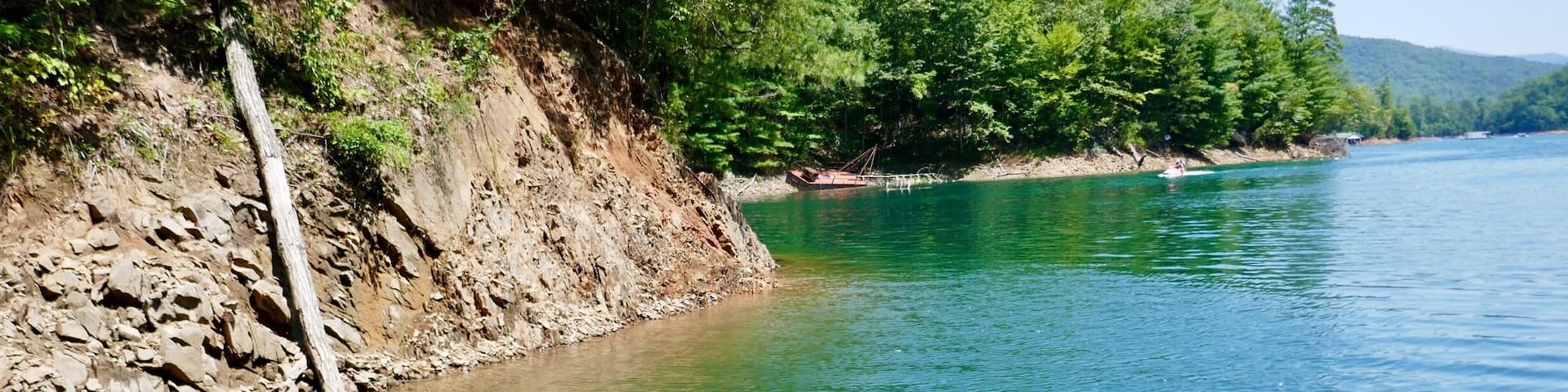 Clear green hue water