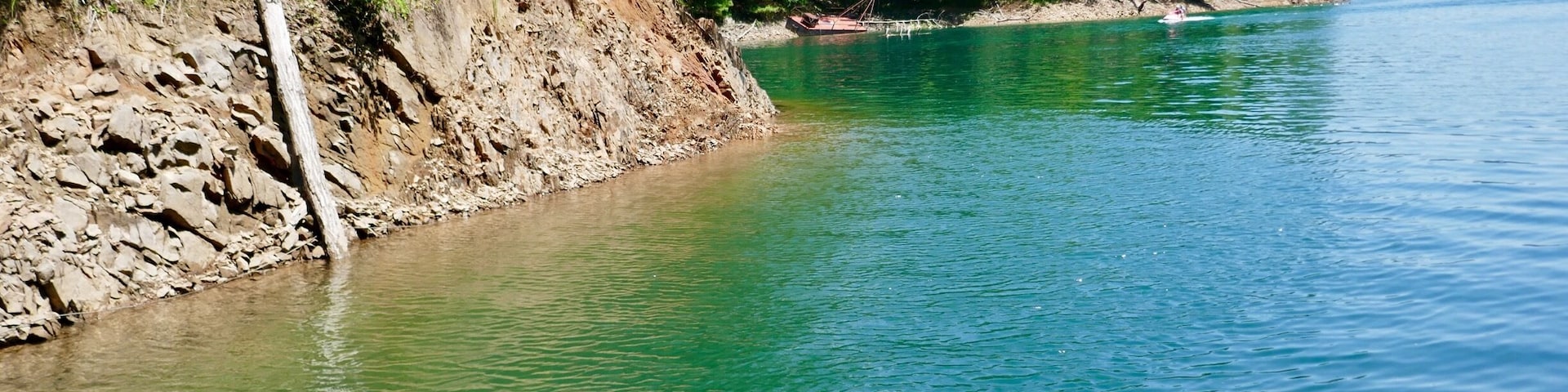 Clear green hue water