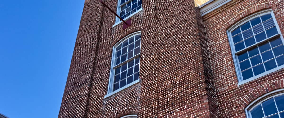 Towering observation part of a traditional 19th century factory, Laurel, MD, USA