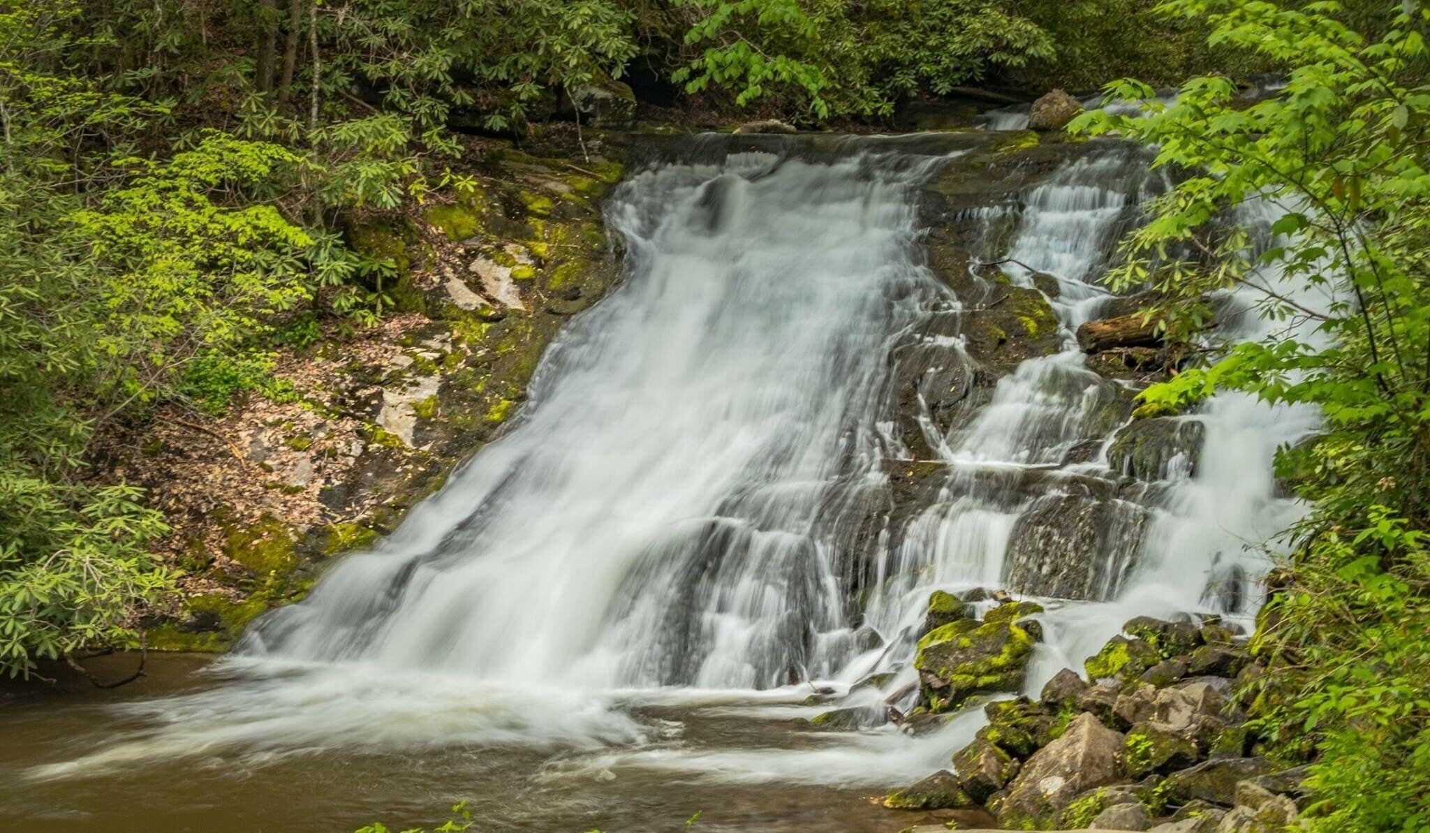 The 3rd waterfall on the Deep Creek Trail in the Great Smoky Mountains