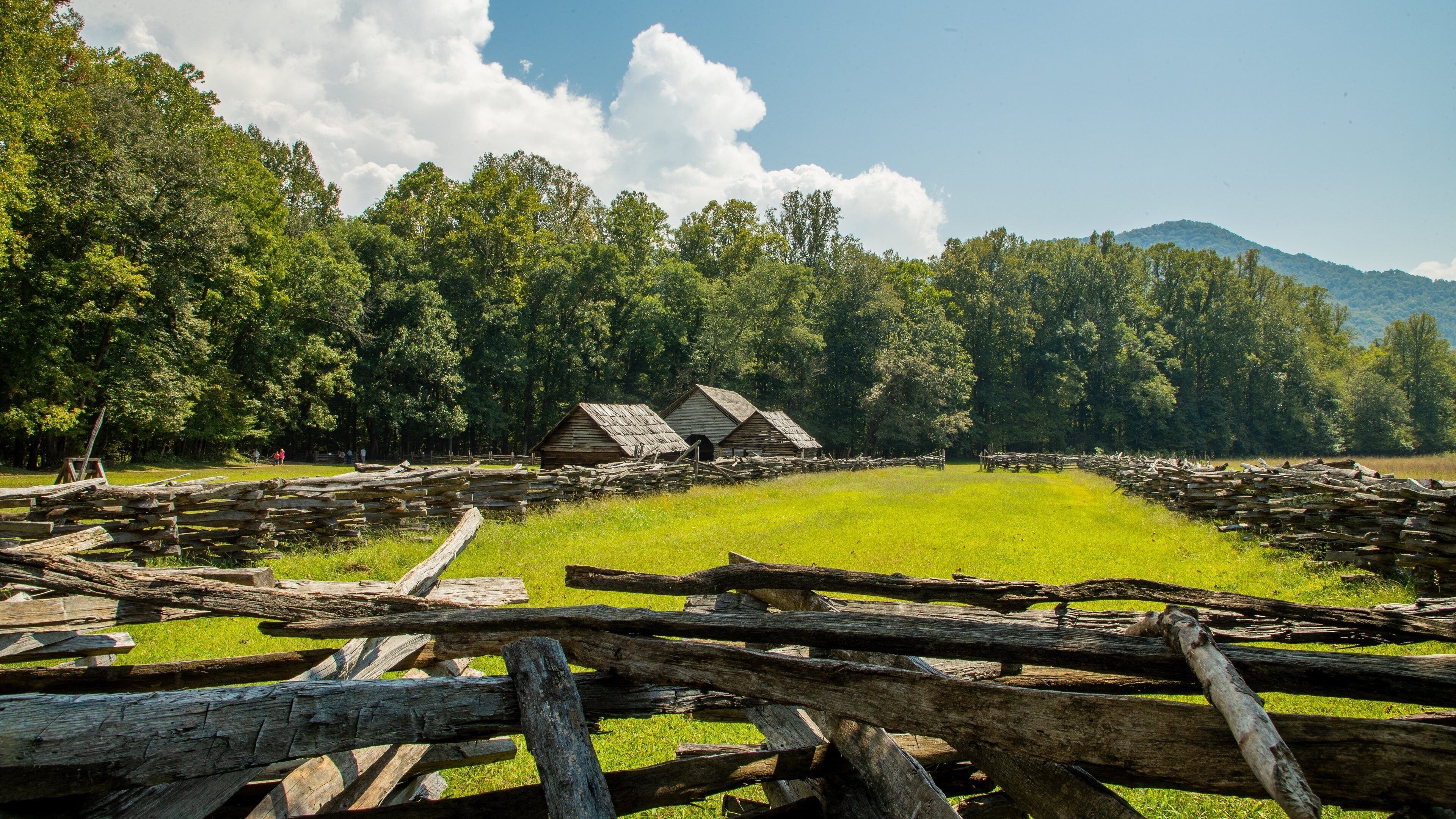 Mountain Farm Museum featuring a small town or village