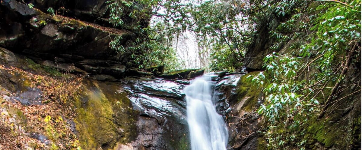A beautiful and remote waterfall with a nice swimming hole at the base.  Visit this in the colder seasons and you might have the place all to yourself.
Video guide of the falls:  https://www.hdcarolina.com/episode/courthouse-falls
