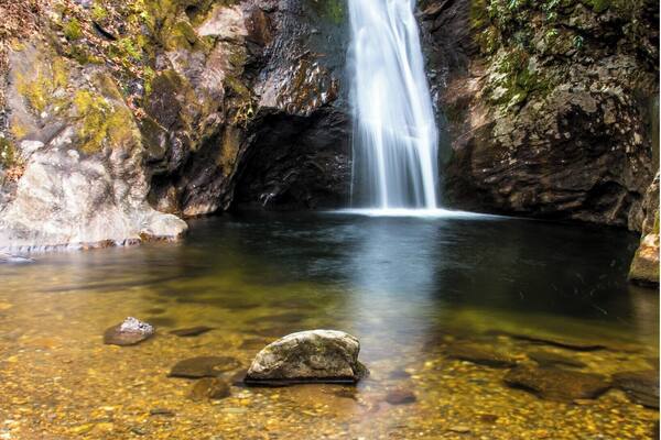 A beautiful and remote waterfall with a nice swimming hole at the base. Visit this in the colder seasons and you might have the place all to yourself.
Video guide of the falls: https://www.hdcarolina.com/episode/courthouse-falls