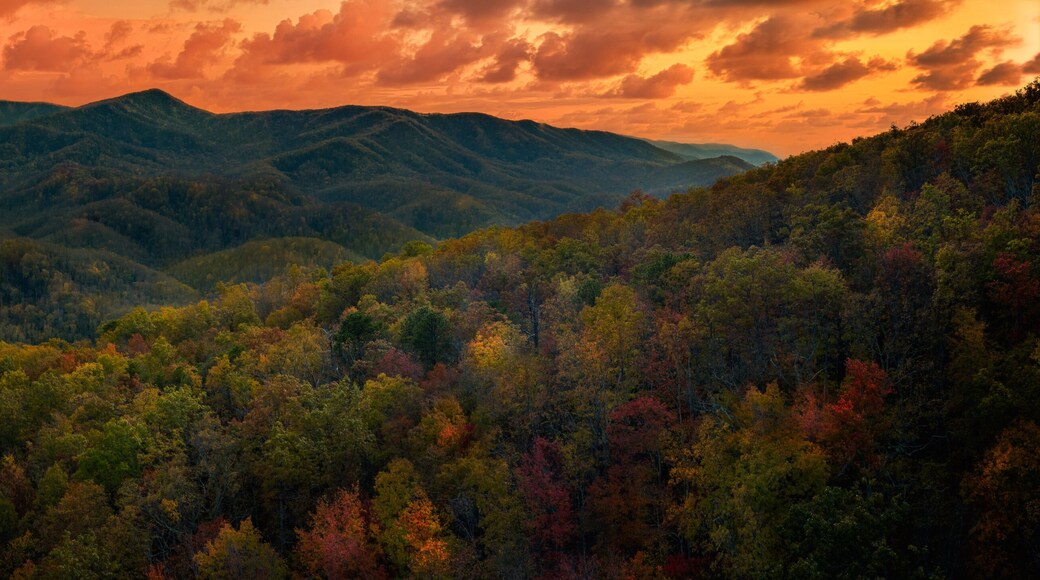 Sunset in the hills of the Smokies