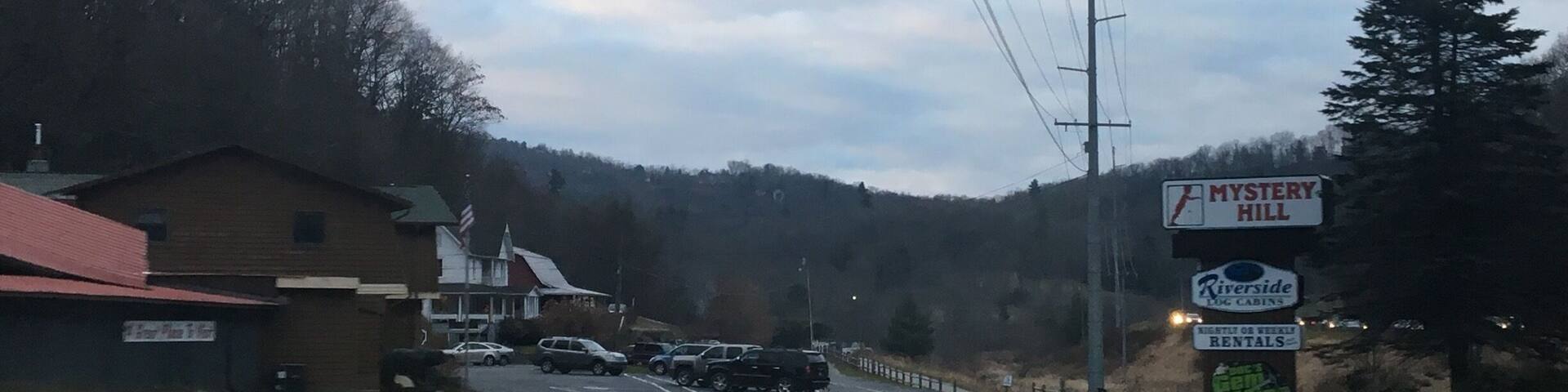 #appalachianechoes This picture is of the Mystery Hill sign in Boone. I took this picture because it reminds me of the time my parents brought me to Boone for a short vacation. We visited Mystery Hill and it is something I think about when describing this region. It is a picture that I feel many people from the region have in their minds from a previous visit or an outsider may feel for a similar place from their hometown. I chose to only take a picture of the sign because it is more direct than a picture of the Mystery Hill building.