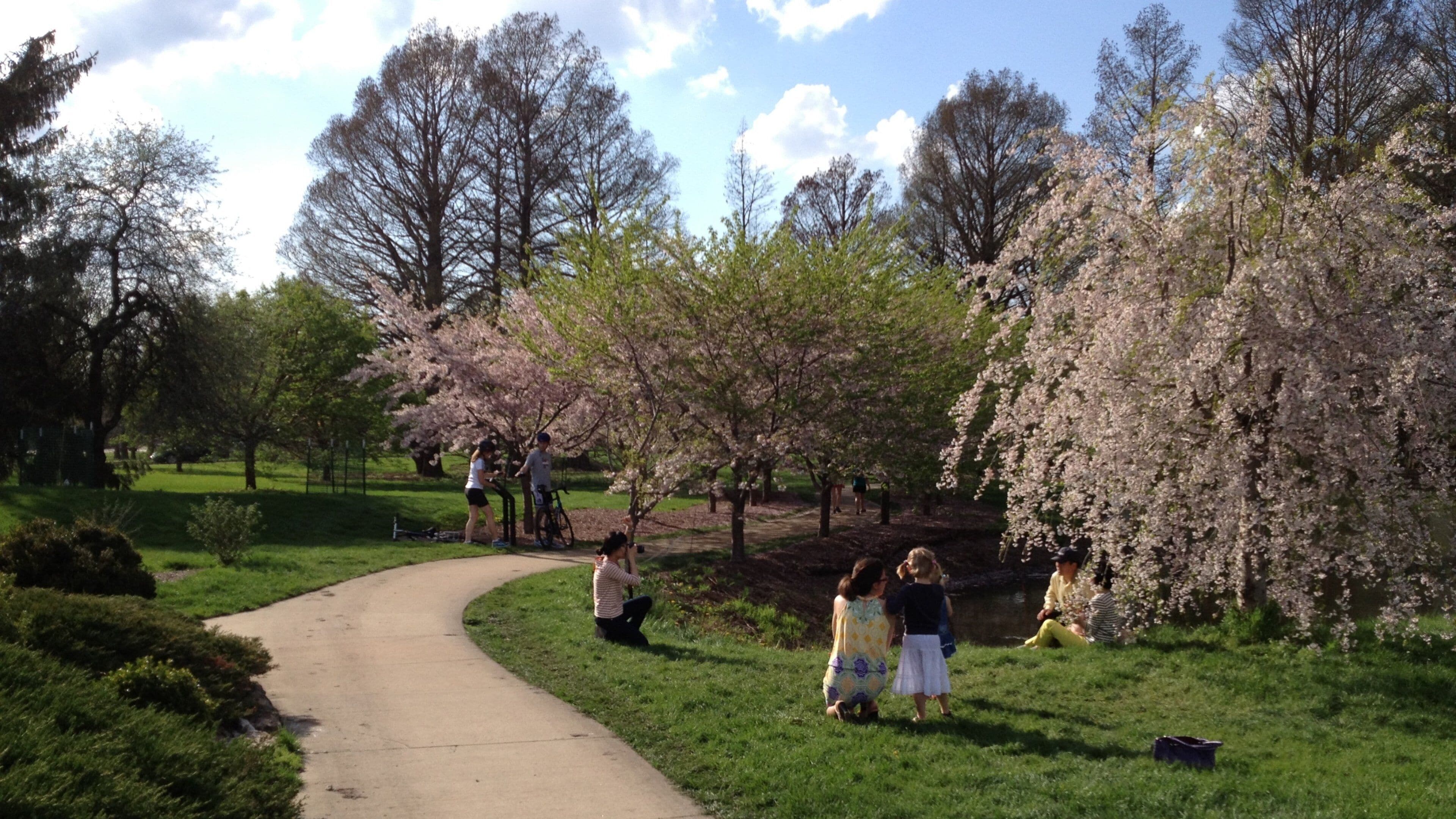 University of Illinois Arboretum featuring a garden and forest scenes