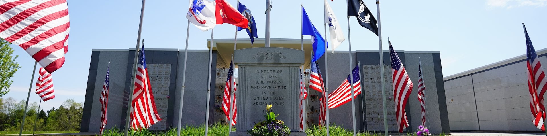 American flags were placed up in the Milwaukee, Wisconsin community to honor veterans memorial day.