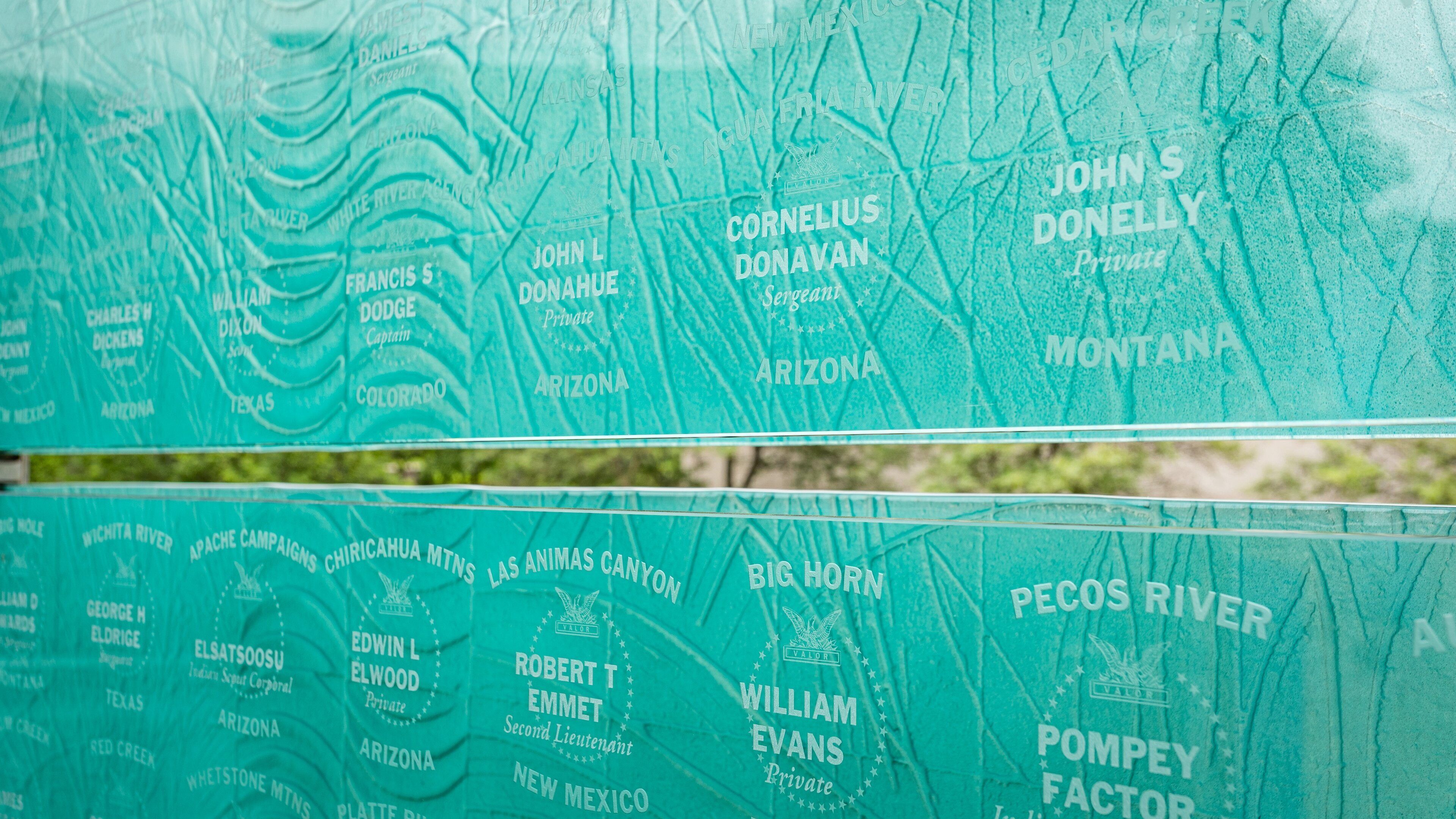 Congressional Medal of Honor Memorial showing signage