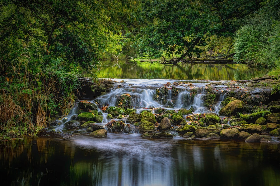 Waterfall at Bonneyville Mill State Park.