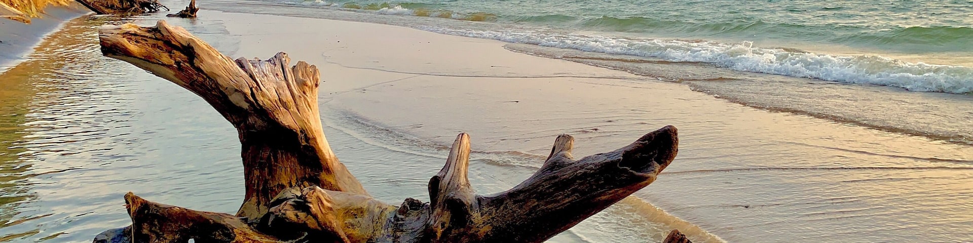 Kirk Park Beach, this stomp is very popular for sunset photos. You’ll have to walk along the shore to it. You may have to get in the water to get a better shot.
