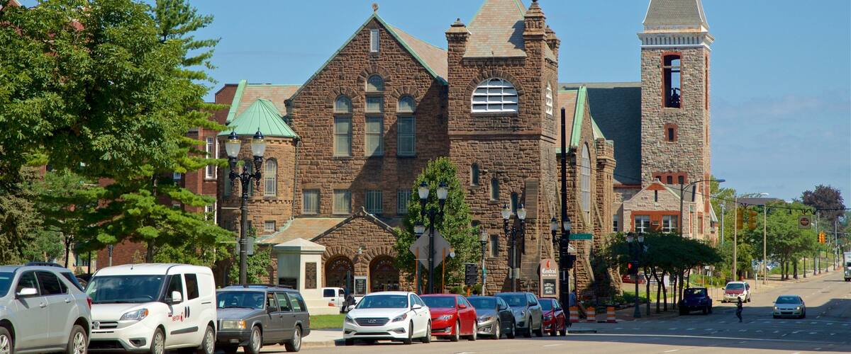 Central United Methodist Church showing heritage architecture and a church or cathedral