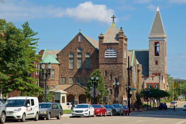 Central United Methodist Church showing heritage architecture and a church or cathedral