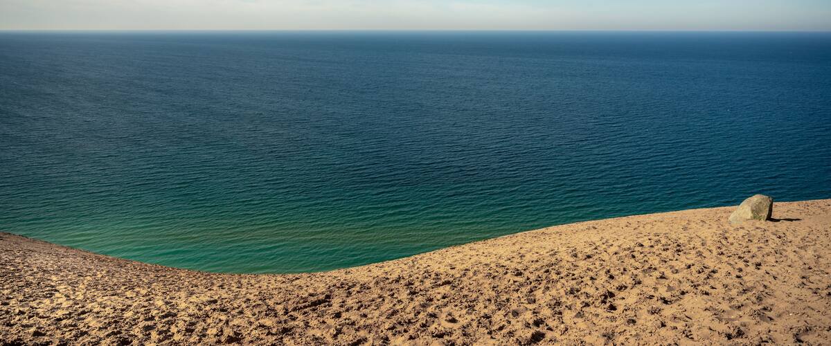 "Nature's Zen Garden", ripples on Lake Michigan, on the Pierce Stocking Scenic Drive, at Sleeping Bear Dunes National Lakeshore, near Empire, Michigan.