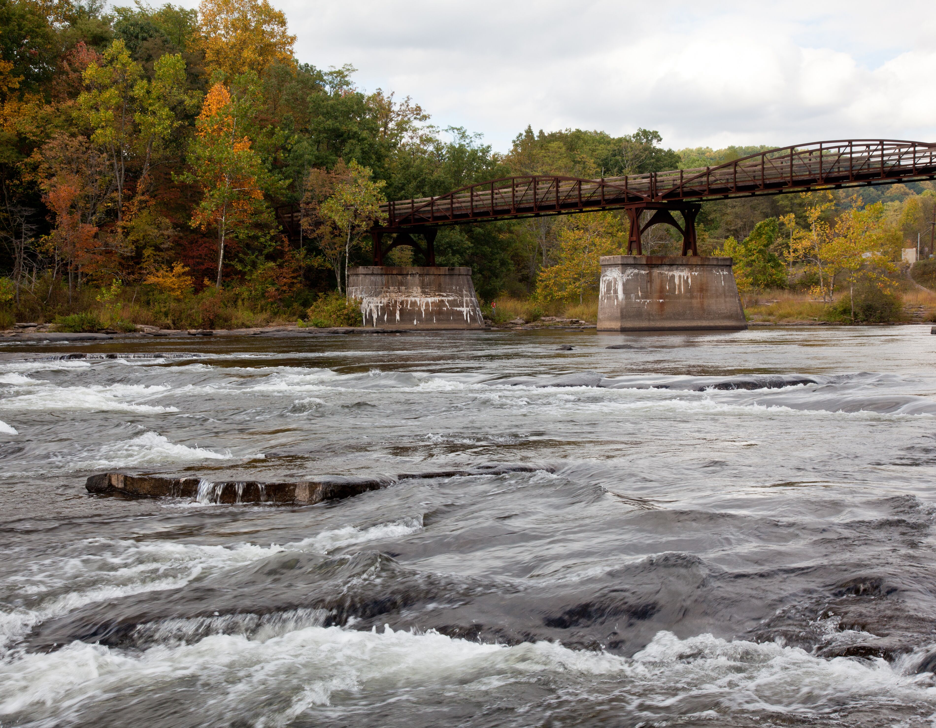 Ohiopyle in Pennsylvania on the Youghiogheny river in early fall; Shutterstock ID 61257556