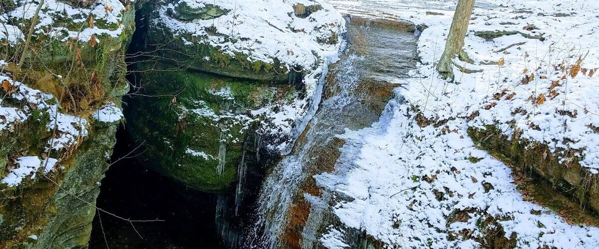 Waterfalls in the park.