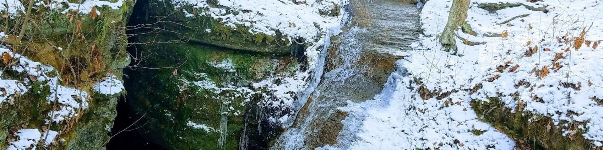 Waterfalls in the park.