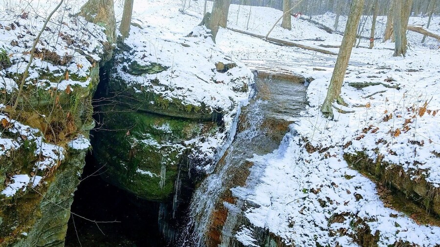 Waterfalls in the park.