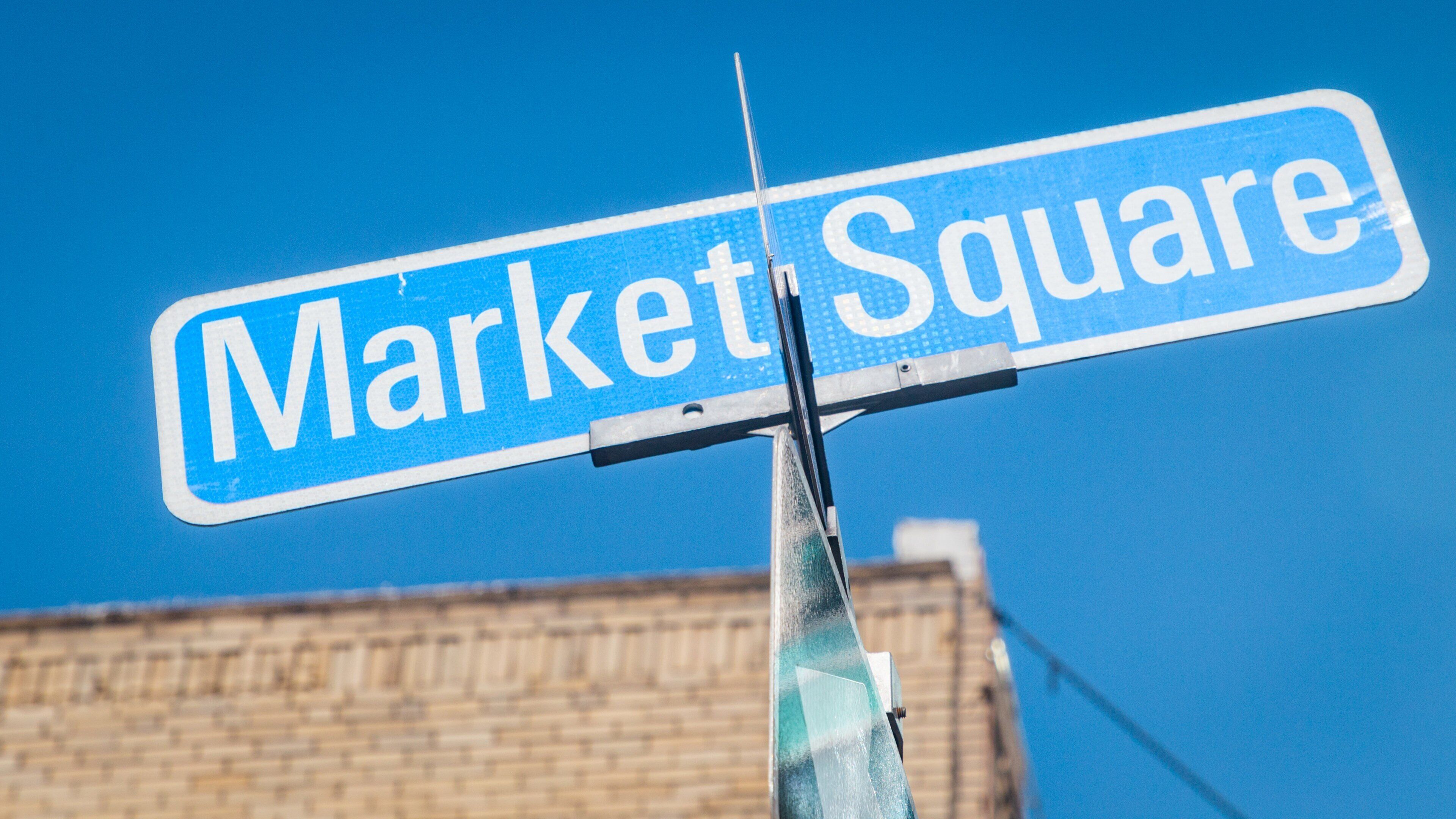 Market Square which includes signage