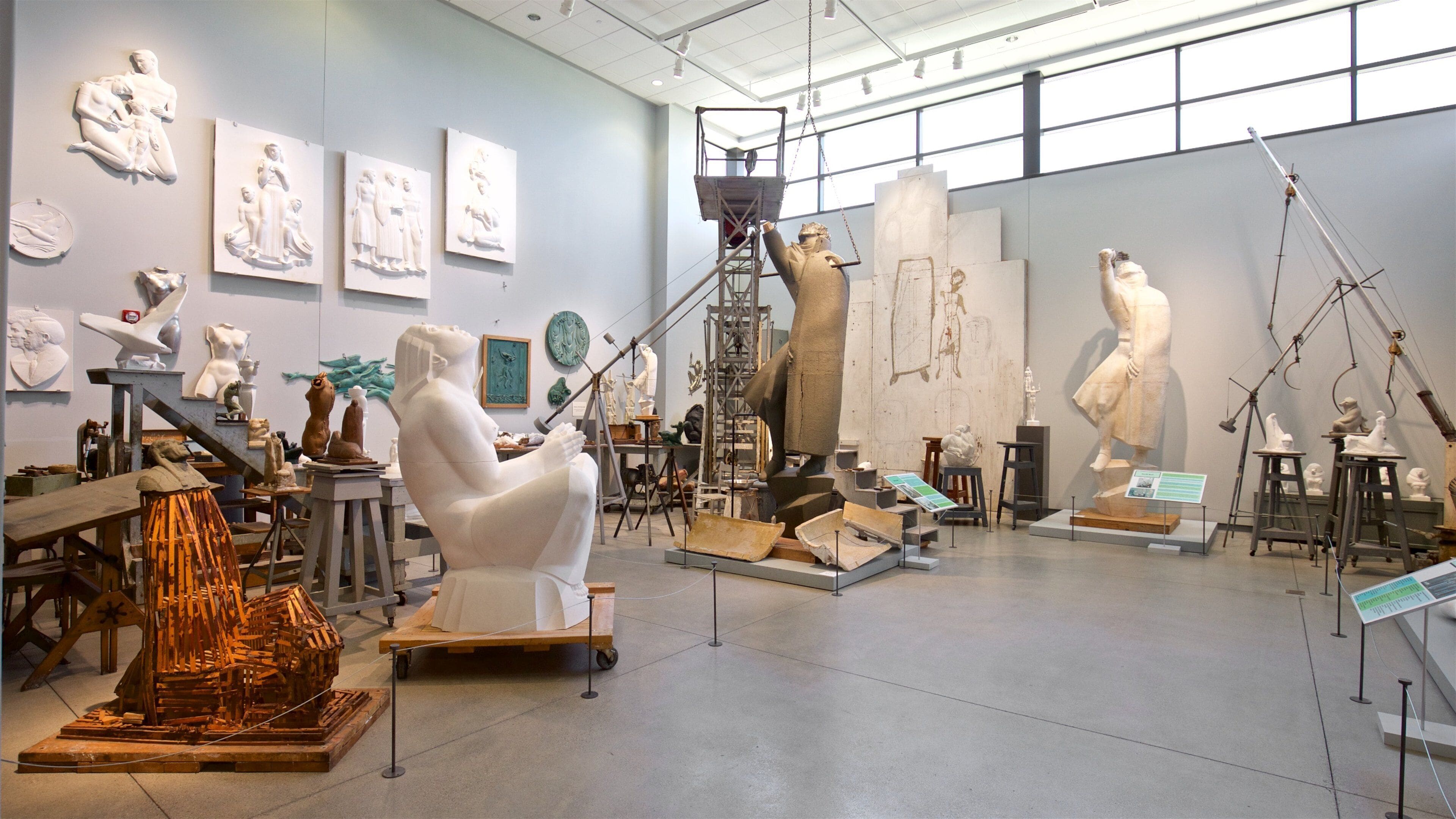 Marshall M. Fredericks Sculpture Museum which includes interior views and art