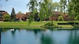 A pond with swans, a sculpture garden, and the Marshall M. Fredericks Sculpture Museum.