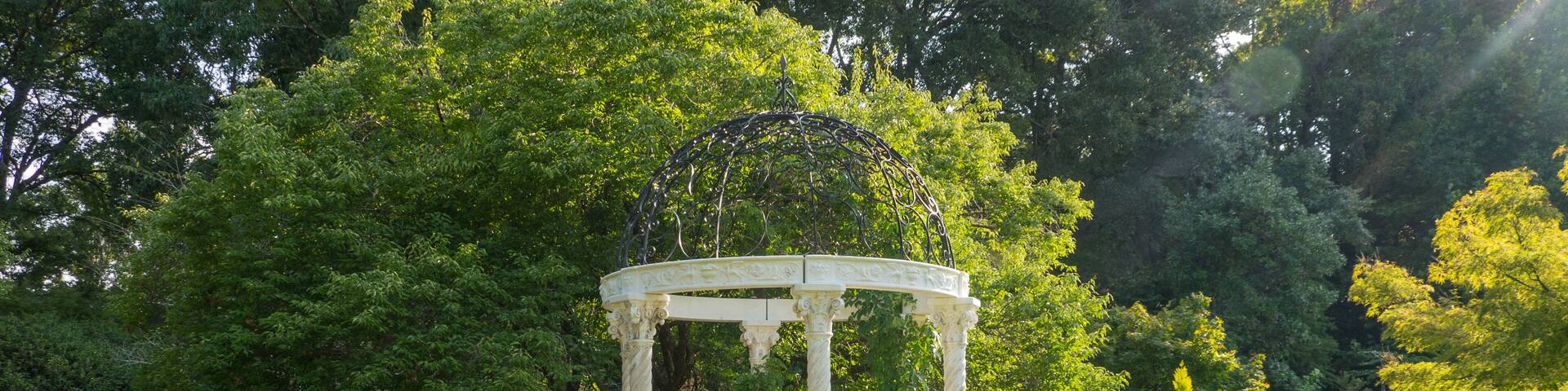 New Hanover County Arboretum Gazebo. Photography background., Shutterstock ID 1399534502, Purchase Order: SP-1891 Wave 0, Client/Licensee: Hotels.com