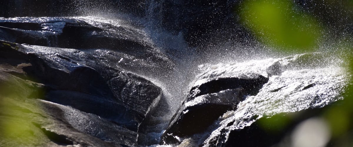 I finally got a DSLR camera and got this shot after a rainy day at Yates Mill. This is actually a small groove between some rocks at the mill, but the picture makes it look a little more spectacular. I'll take tips from any of you pros out there!