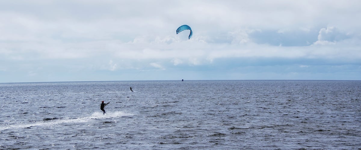 Kitesurfing at Outer Banks Beaches, North Carolina