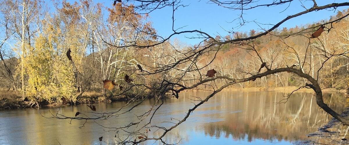 State park trail in camping section..
