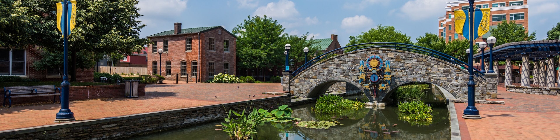 Historic Building in Downtown Frederick Maryland in the Corroll Creek Promenade