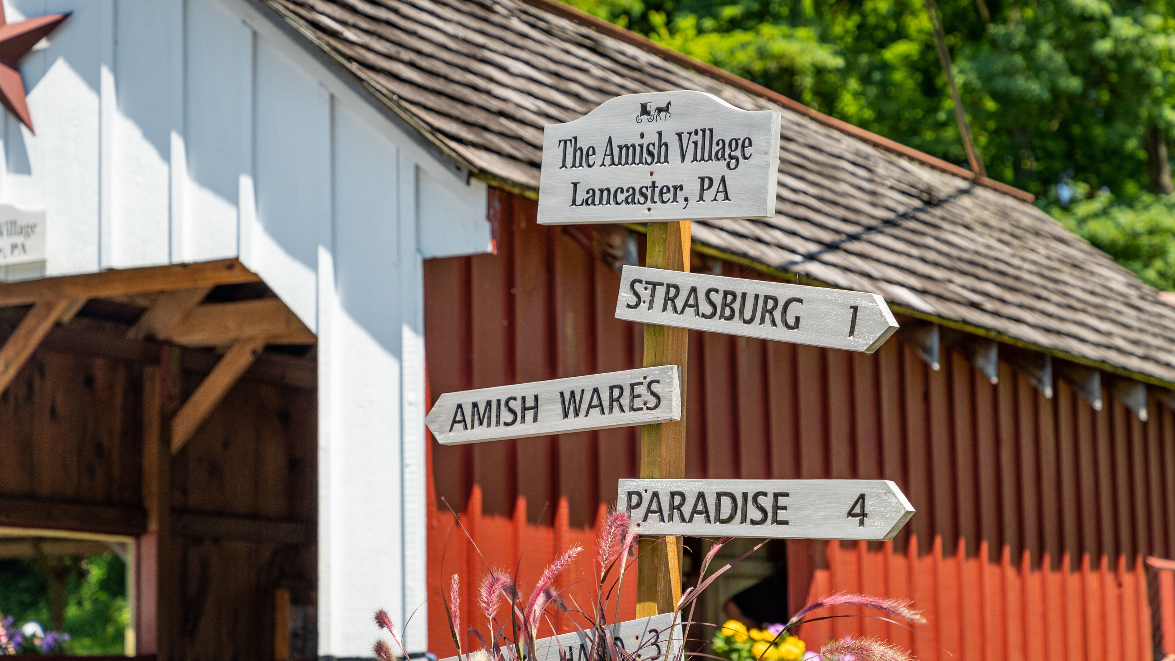 Lancaster featuring signage