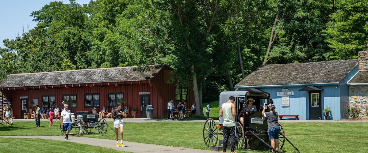 The Amish Village which includes heritage elements and a small town or village