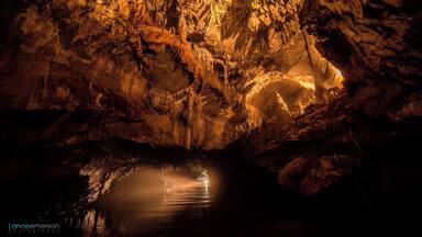 My grandpa lives in Pennsylvania where we used to visit every other year. This is one of the many places where we would go. Penns Cave offers a tour right through the cave on a small boat which fit around 15 people. The cave is full of lighting setups to illustrate the different rock formations. Amazing!!!
