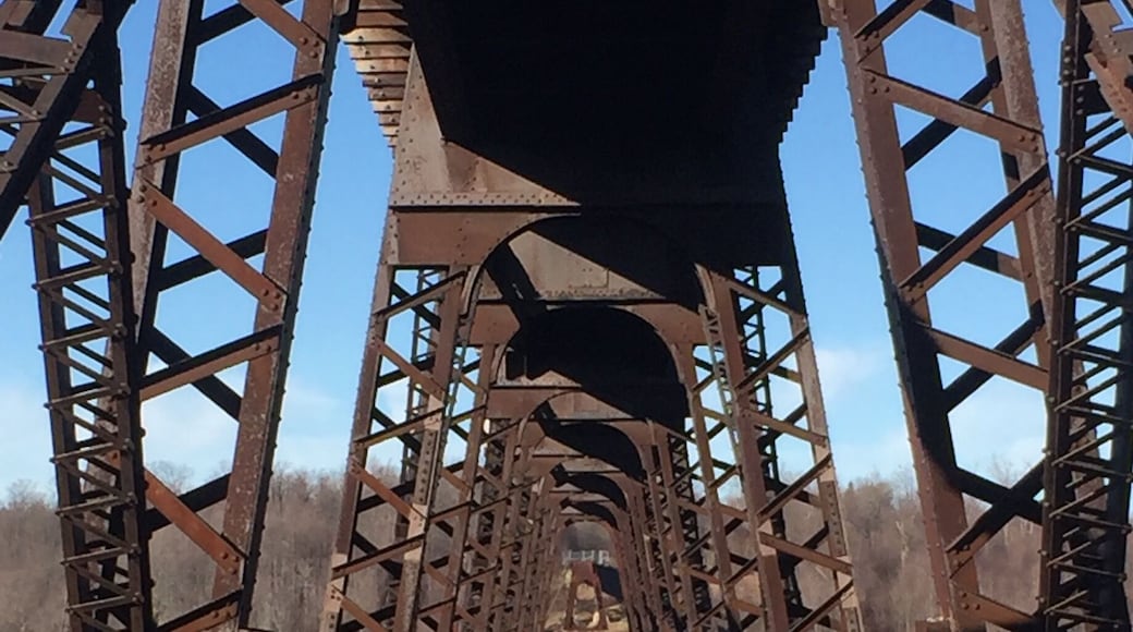Great skywalk once the world's tallest viaduct. There is a glass bottom floor at the end.