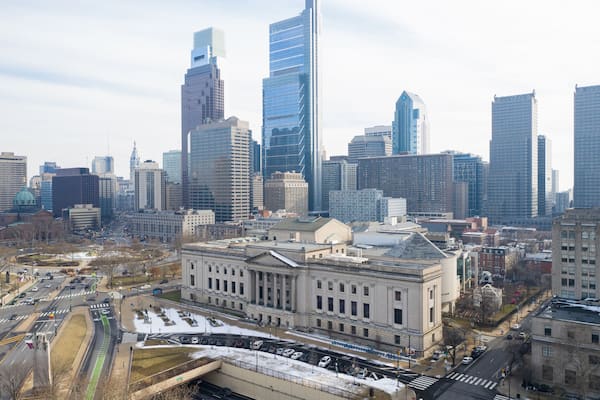 Aerial photo of The Franklin Institute Philadelphia PA