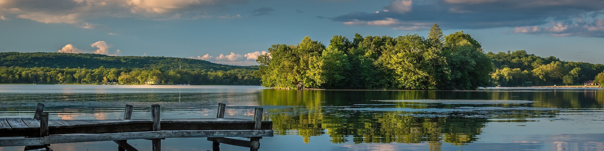 Sunset on Swartswood Lake at Swartswood Lake State Park, New Jersey