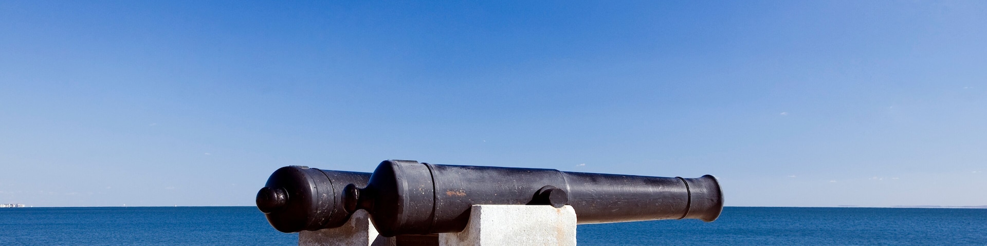 Cannons at Compo Beach, CT, USA