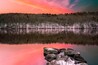 The vibrant winter landscape of Webb Mountain and water reflection on Lake Zoar in Monroe, Connecticut, tranquil scenery of New England of America