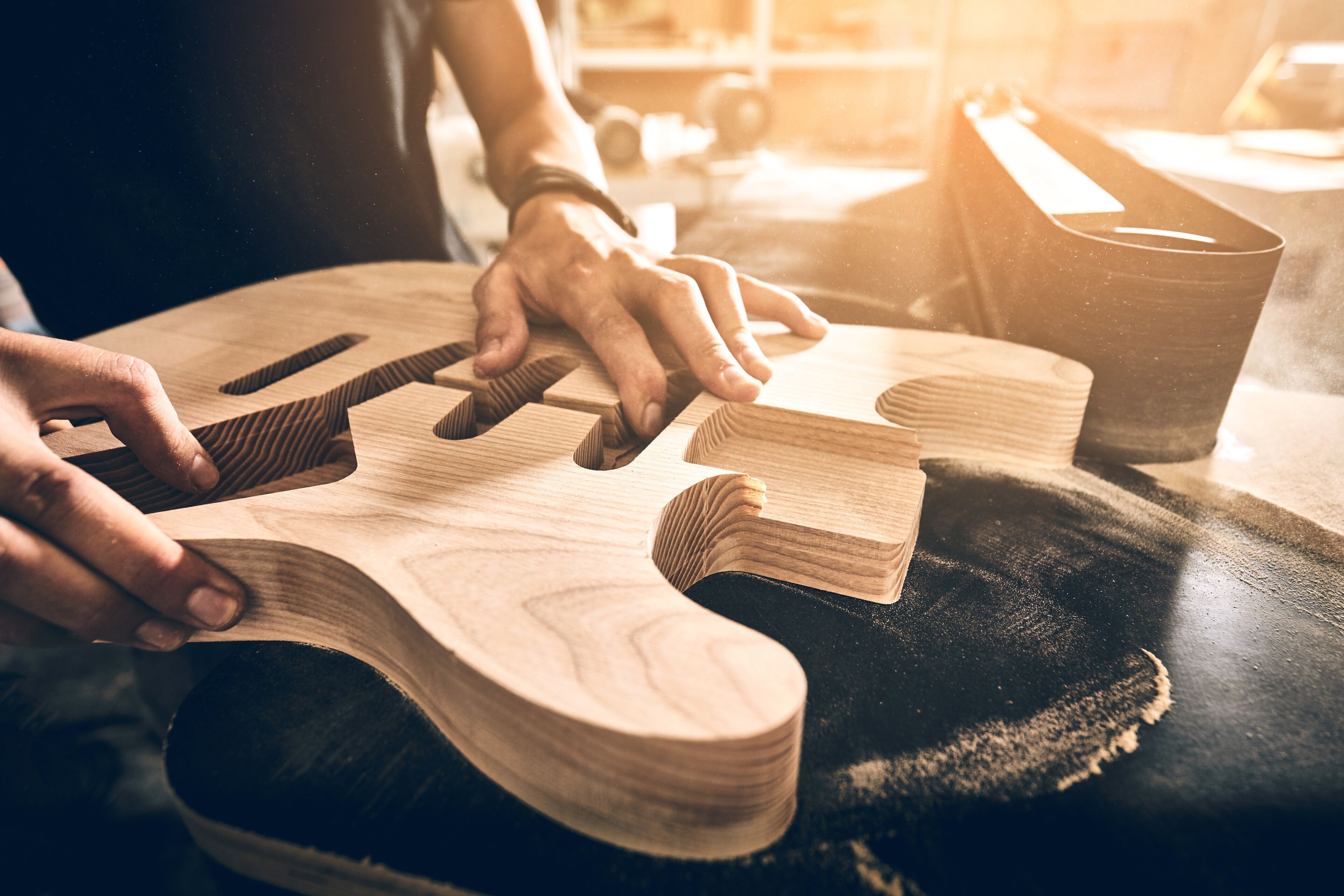 Manufacture of guitars of the brand Woodstock.
