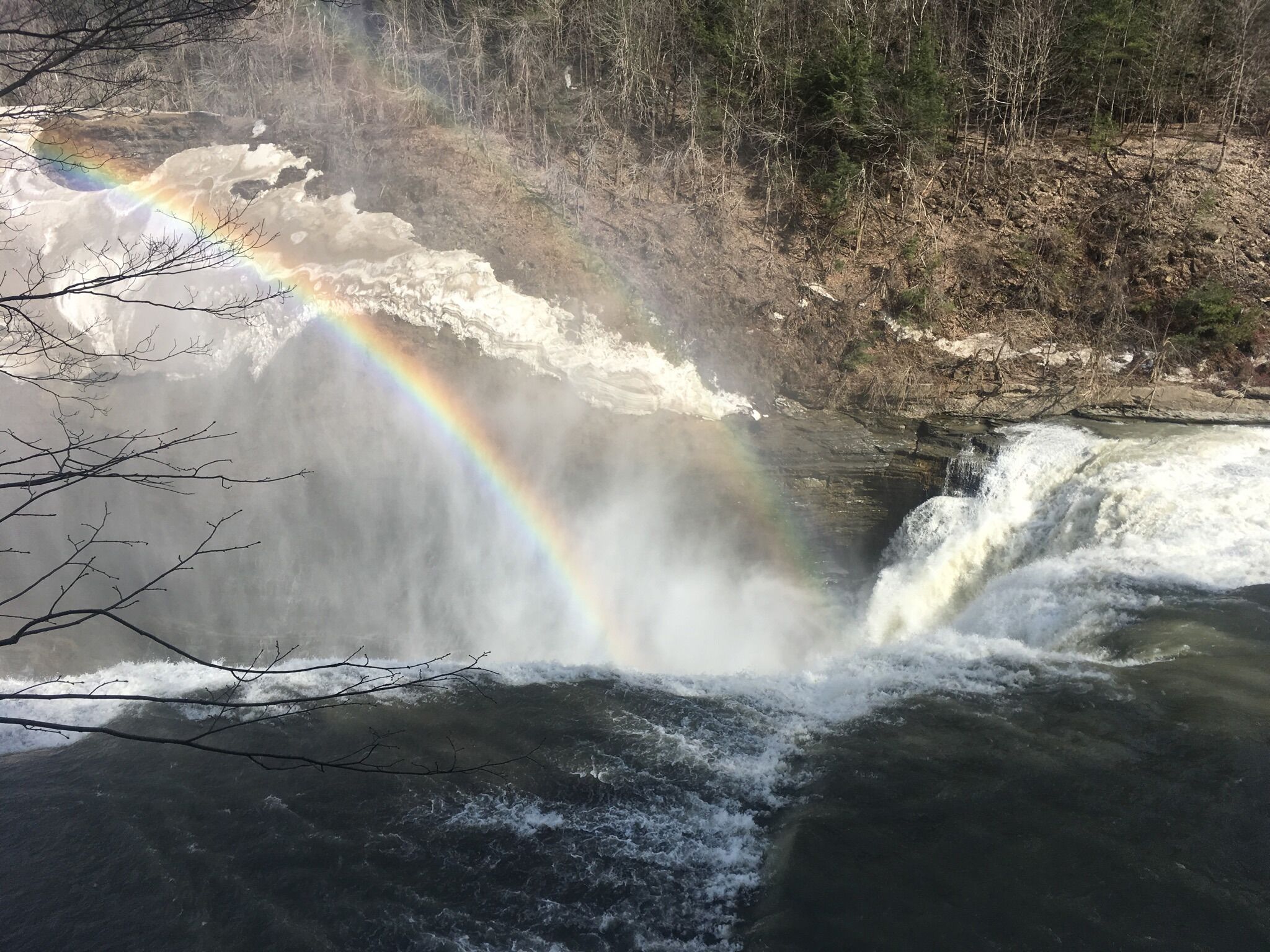 Double rainbow near Genesee Arch Bridge in Letchworth State Park. Known as the "Grand Canyon of the East." #LifeAtExpedia