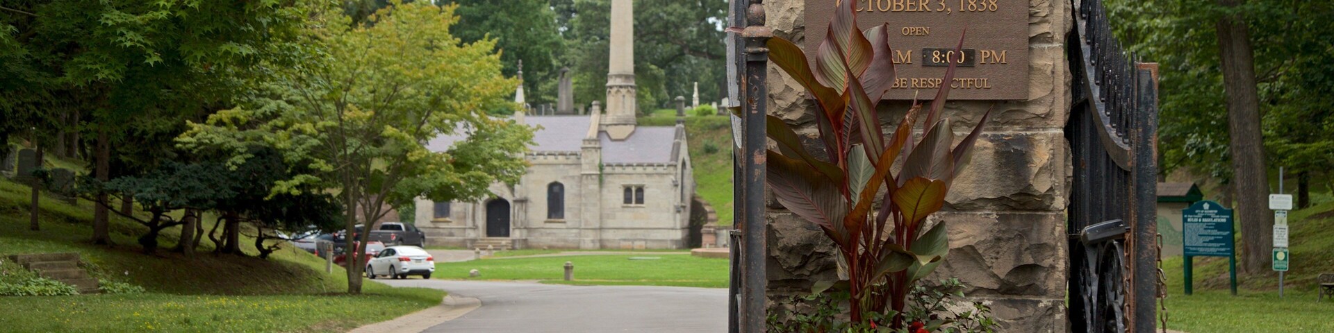 Mount Hope Cemetery showing signage